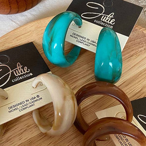 Vintage Geometric 6 Colors Acrylic Earring for wholesale by Sheer Trend