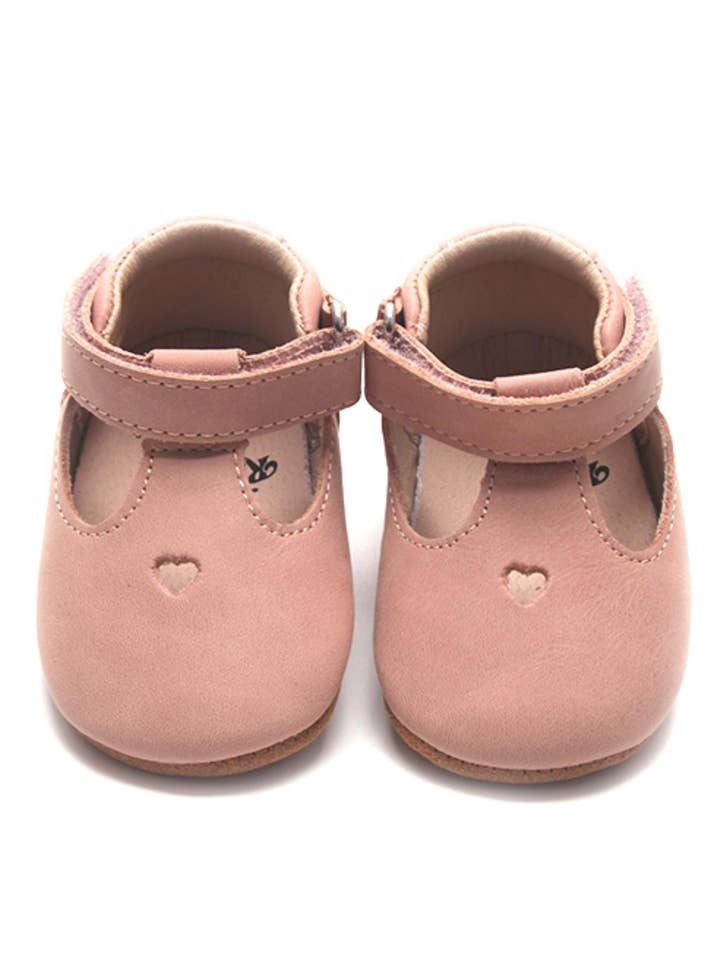 Hainey's Heart T-Bar-Seashell Rosa por atacado de Swanky Baby Vintage, LLC