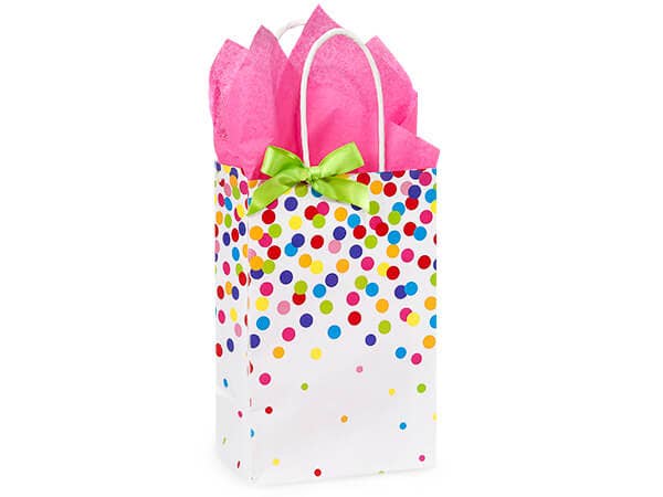 Nashville Wraps - Wholesale Gift Bag - Rainbow Confetti Paper Retail Gift Bags0