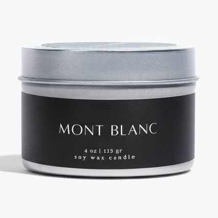 Vela de Viaje Mont Blanc para venta al por mayor de Sutton Kai Candle Company LLC