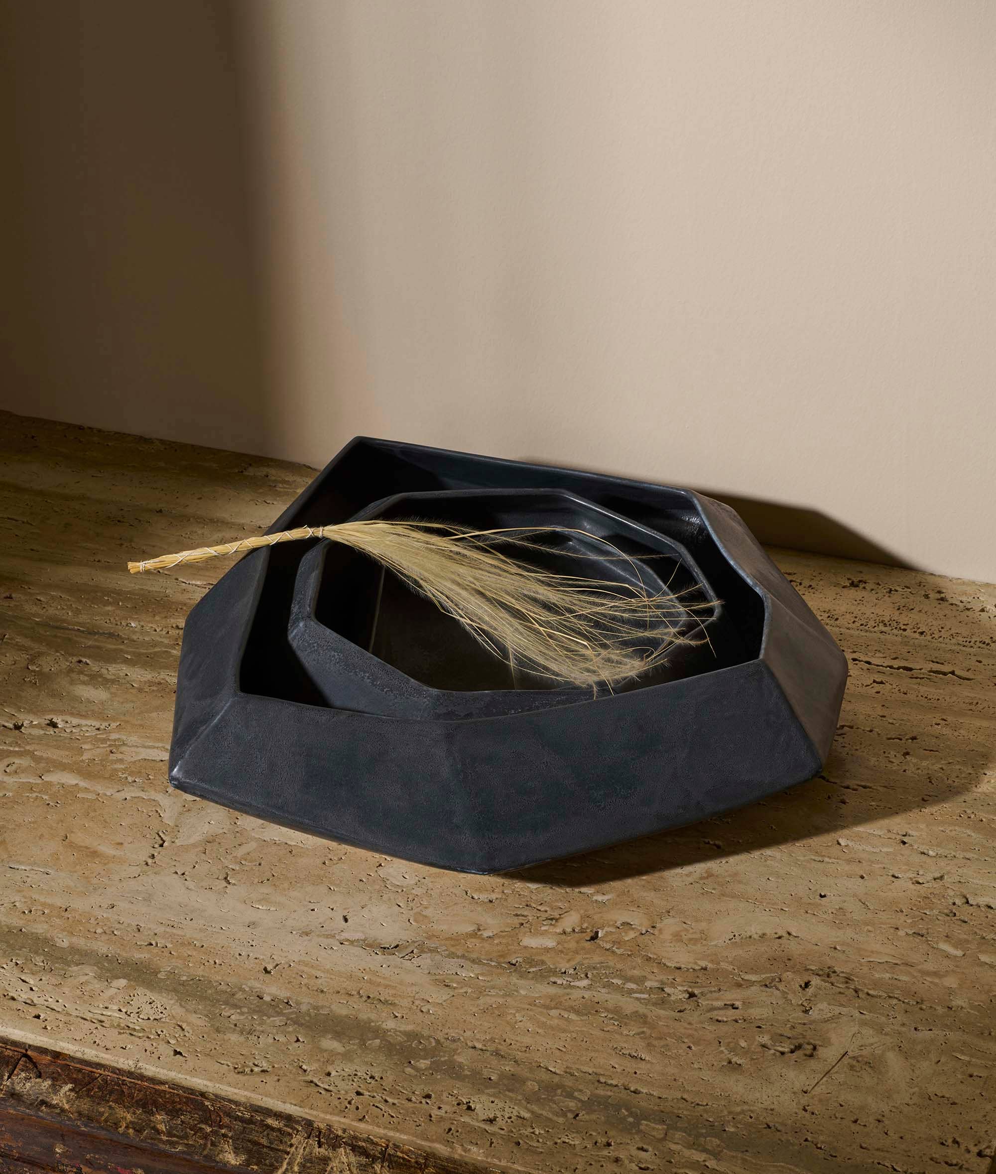 Lauren HB Studio - Wholesale Decorative Plate/Dish/Bowl - Nested Stone Bowl Set4