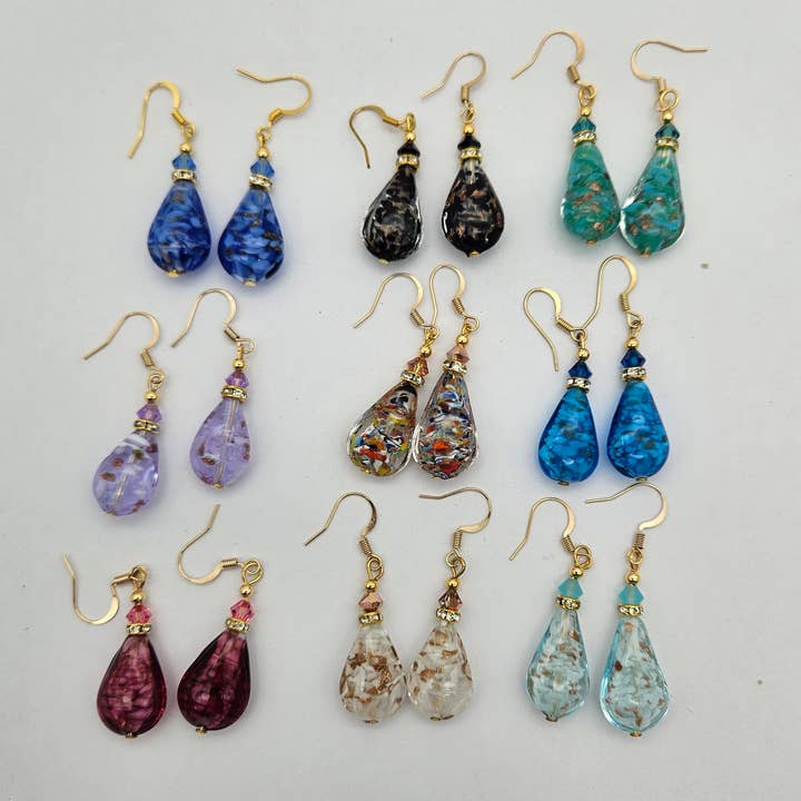 Murano Glass Drop Earring for wholesale by Alice Sturzinger LLC