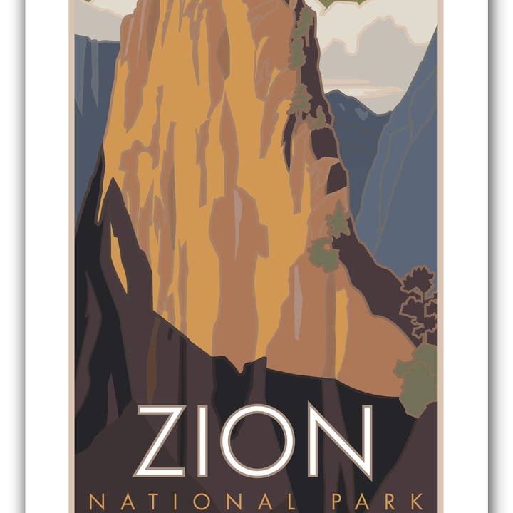 Zion National Park (Angels Landing), Utah for wholesale by Travel Posters by M&W Design Co.