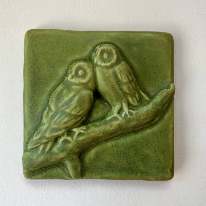 Whistling Frog Tile Inc. - Wholesale Wall Tile - Owl Friends Art Tile 4x4"9