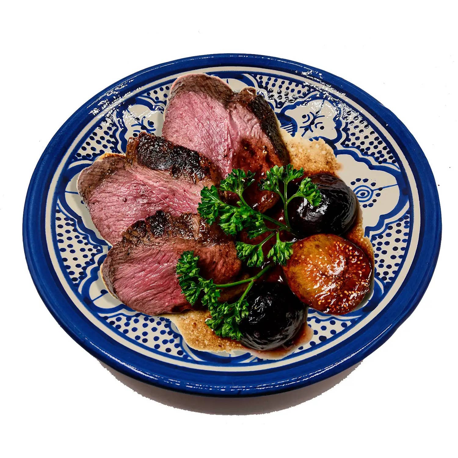 Etnico del Mondo – Großhandel Essteller – Marokkanischer Flacher Teller aus Safi, handbemalte Terrakotta #43