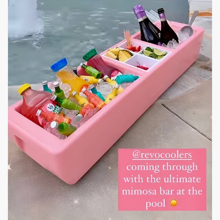 REVO Coolers - Wholesale Cooler/Cooler Bag - REVO Party Barge Cooler | Pink Coral | Made in USA
