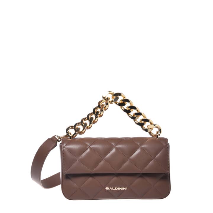 Shoulder Bag Quil.Leat. Taupe for wholesale by Baldinini