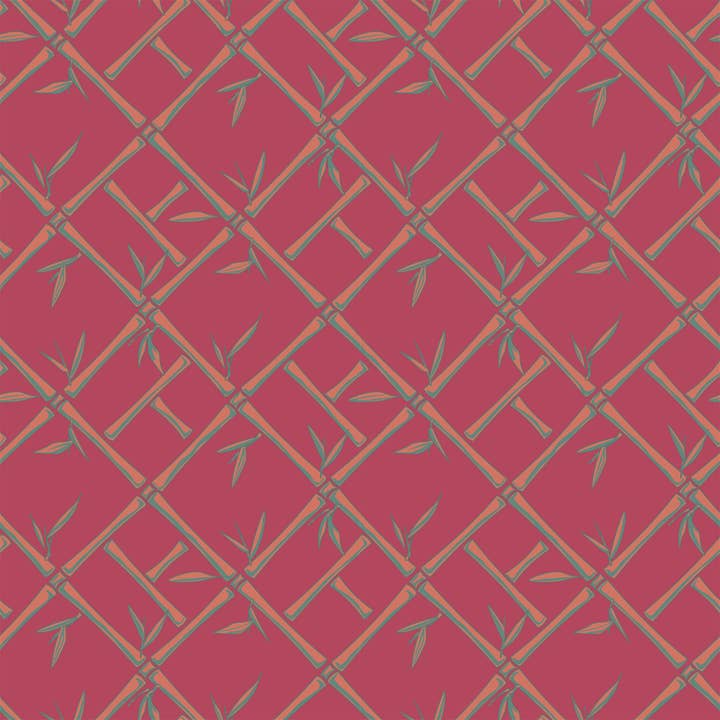 Bambou - Papier peint coléoptère pour la vente par Detroit Wallpaper Co.