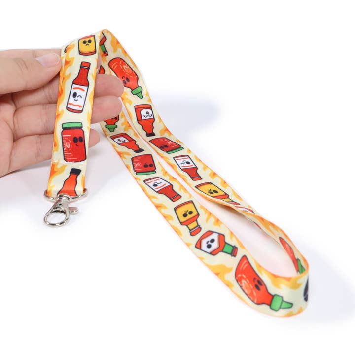 Lanyard para Llaves e Identificación con Patrón de Salsa Picante para venta al por mayor de Emii Creations