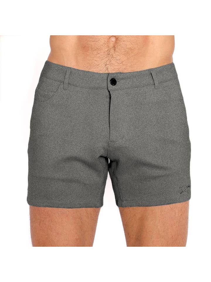 Skull & Bones - Wholesale Shorts - Men's - Logo Knit Stretch Short Heather Grey