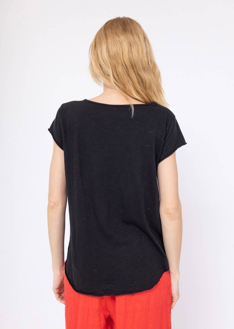 LINEN & COTTON HOUSE – Engroshandel T-shirt – til kvinder – Bomuld t-shirt med rund hals, basis 811738