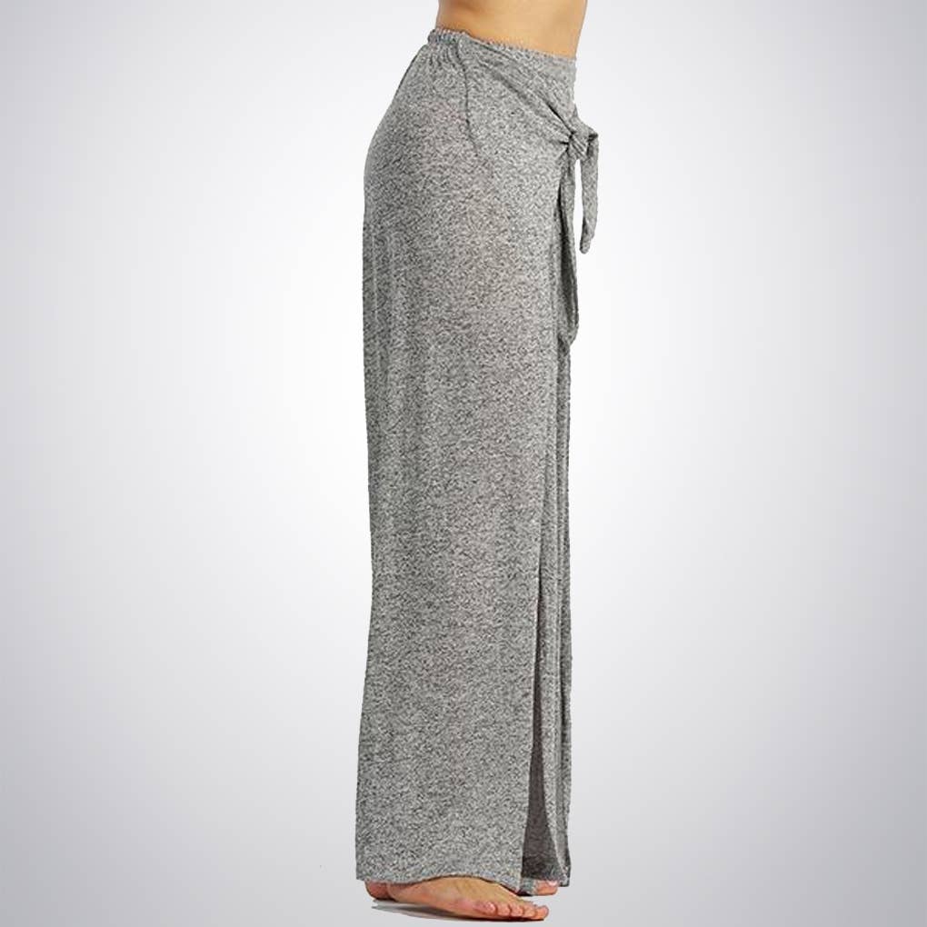 Hands To Hearts - Wholesale Pants - Women's - Split Leg Pant Woven Stone2