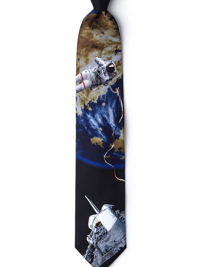 Corbata Space Walk de Wild Ties - Microfibra negra para venta al por mayor de Wild Ties