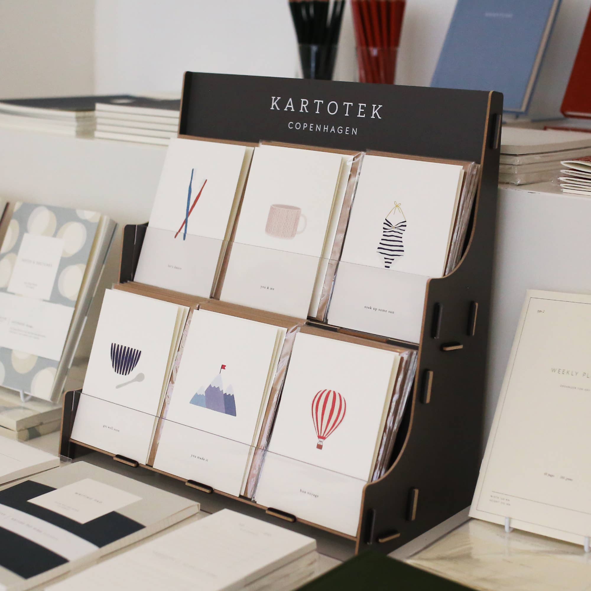 Kartotek Copenhagen - Wholesale Retailer Display - Paper & Novelty - Desk Display S (6 greeting cards) - terms apply3