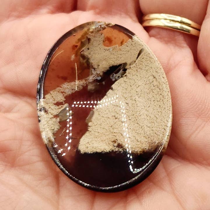 Amber Worry stone (Approxi 45x35x15mm) 100% Natural Amber for wholesale by Meraki Gemstones