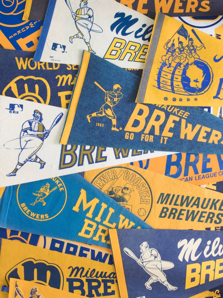 Milwaukee Brewers Print (Barrel Man Version) for wholesale by Felt Collectibles