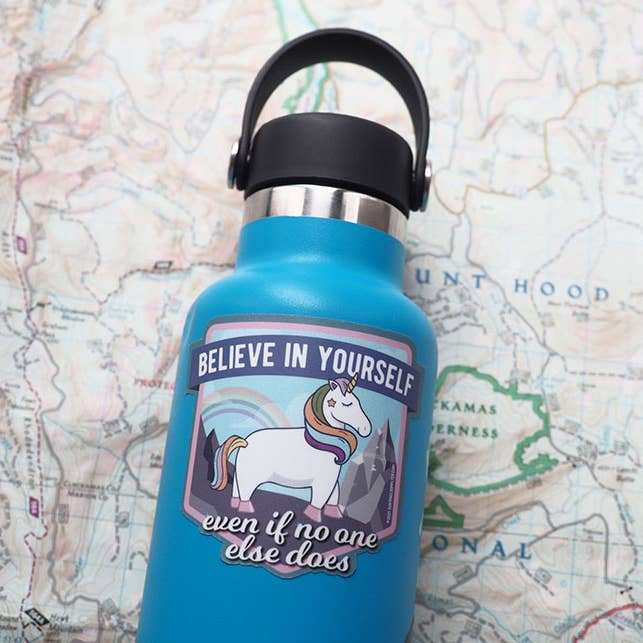 Sentinel Supply - Wholesale Sticker - Believe in Yourself Cute Rainbow Unicorn Sticker3