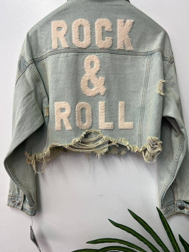 Trio Urban - Wholesale Denim Jacket - Women's - Rock and Roll Crop Denim Jacket6