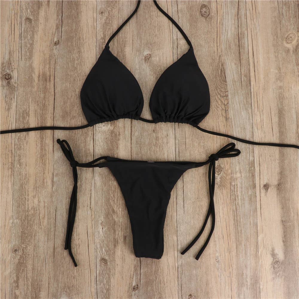 Sweetkama - Vente Maillot de bain deux-pièces – femme - Maillot de bain bikini 2 pièces uni18