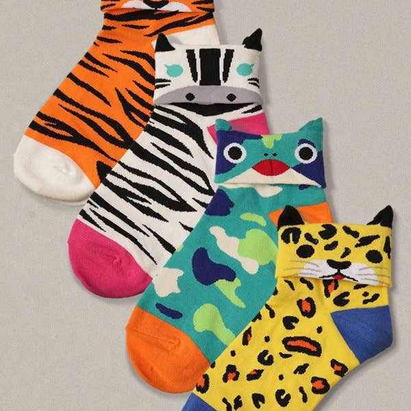 Meias femininas com mistura de algodão Animal Converter. por atacado de Fashion City