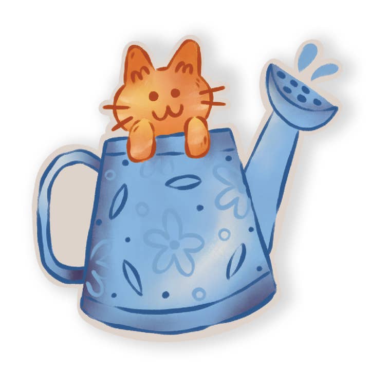 Vandkande Kitty Sticker for engroshandel hos The Stray Shop