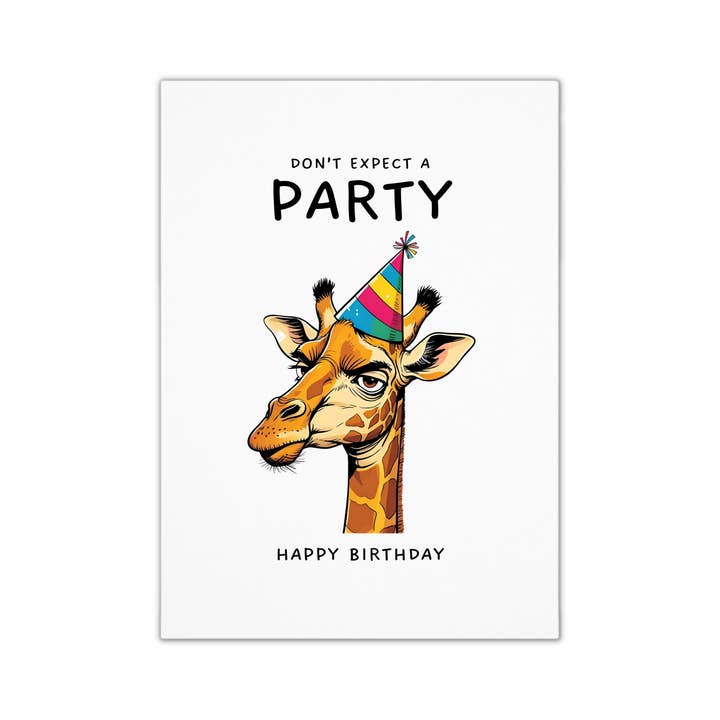 Tarjeta de cumpleaños única y divertida - Jirafa para venta al por mayor de Smirk & Scribble