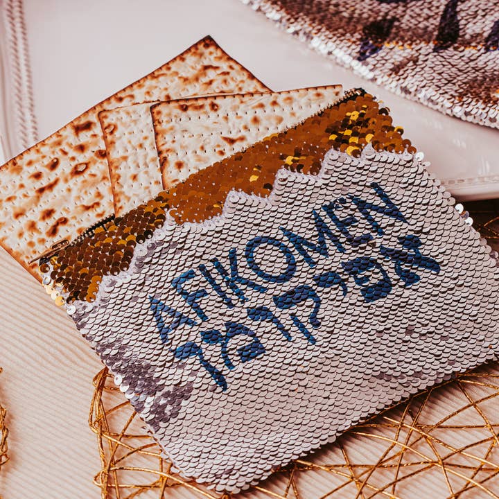 Salt and Sparkle - Wholesale Pouch - Women's - Afikomen Sequin Secret Message Passover Matzah Pouch