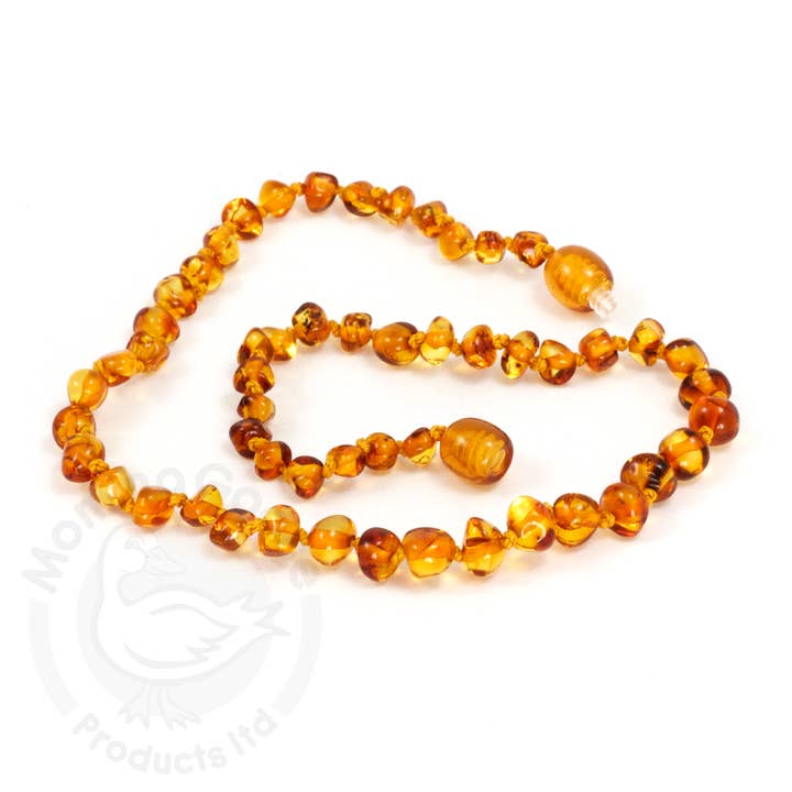 Adult Amber Necklaces & Bracelets - Baroque Cognac for wholesale by Momma Goose Products, Ltd.