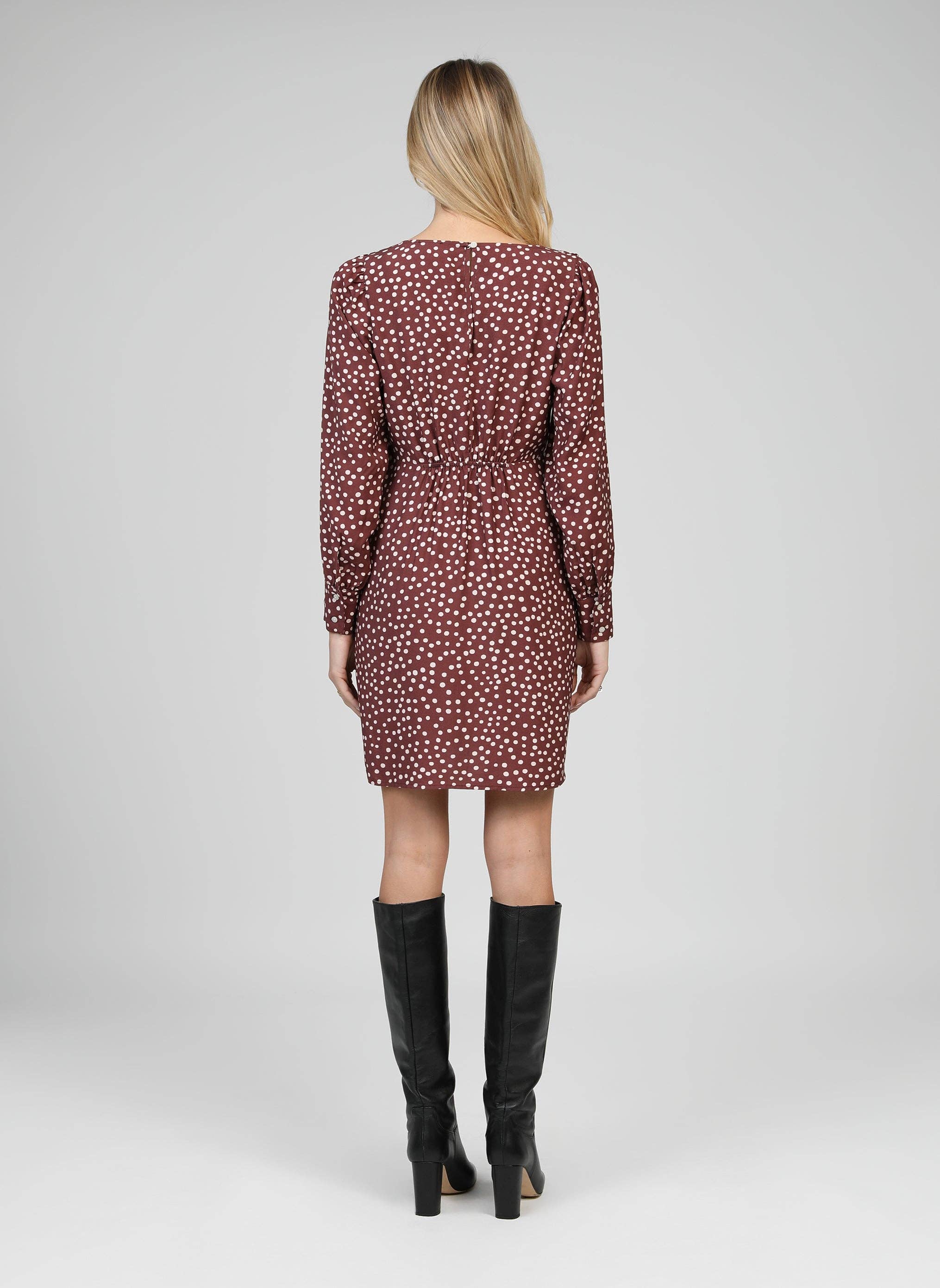 An'ge - Wholesale Dress - Women's - SHORT DRESS MAWILL jakaranda choco3