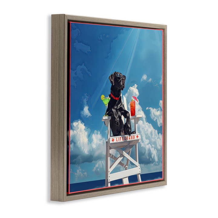 Stupell Industries - Wholesale Wall Decor - Kids & Baby - Guard Dog Lifeguard Floater Framed Art Fall10