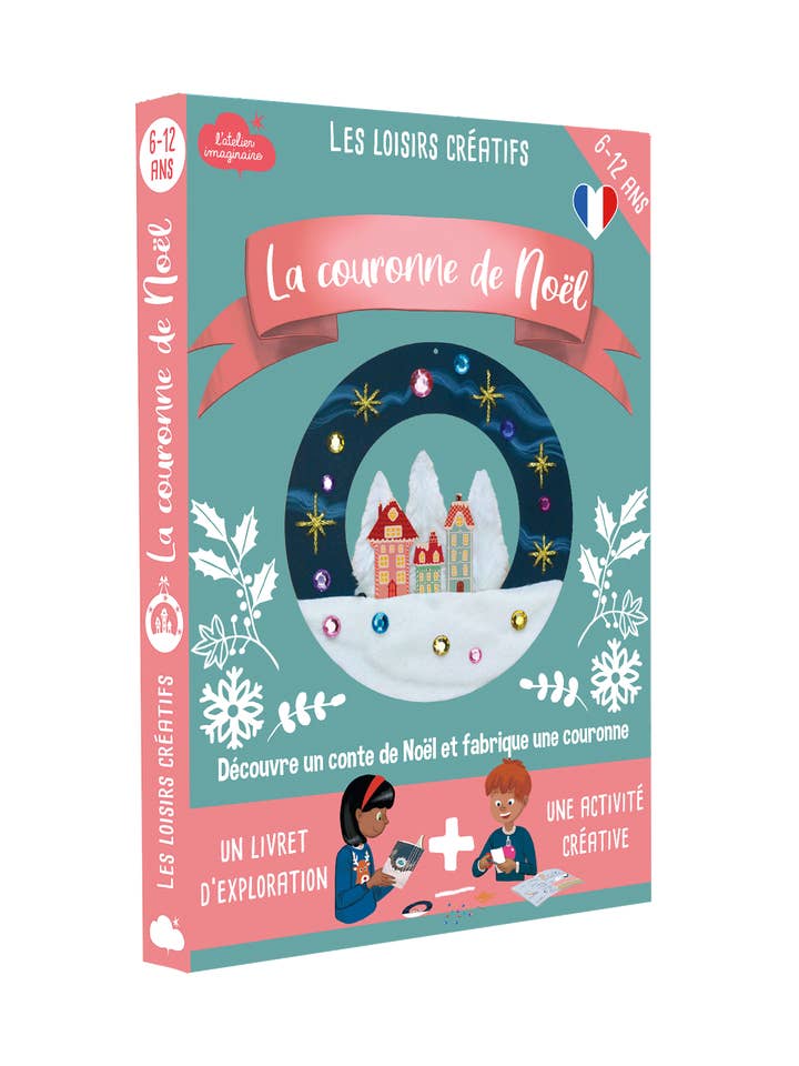 Kit DIY Couronne de Noël + livre - bricolage enfant pour la vente par L'Atelier Imaginaire