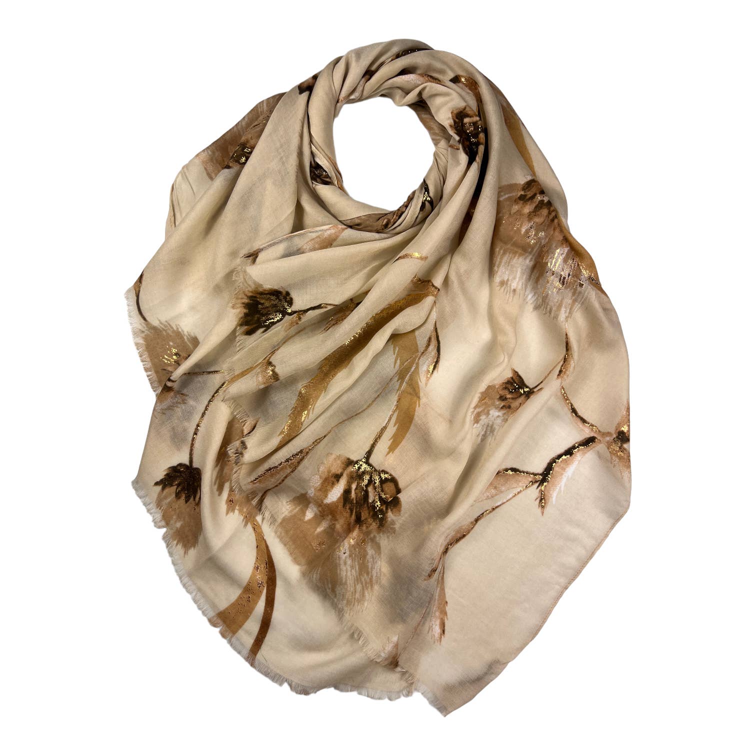London Scarves - Wholesale Scarf - Women's - Dusty miller flower print on medium weight scarf26