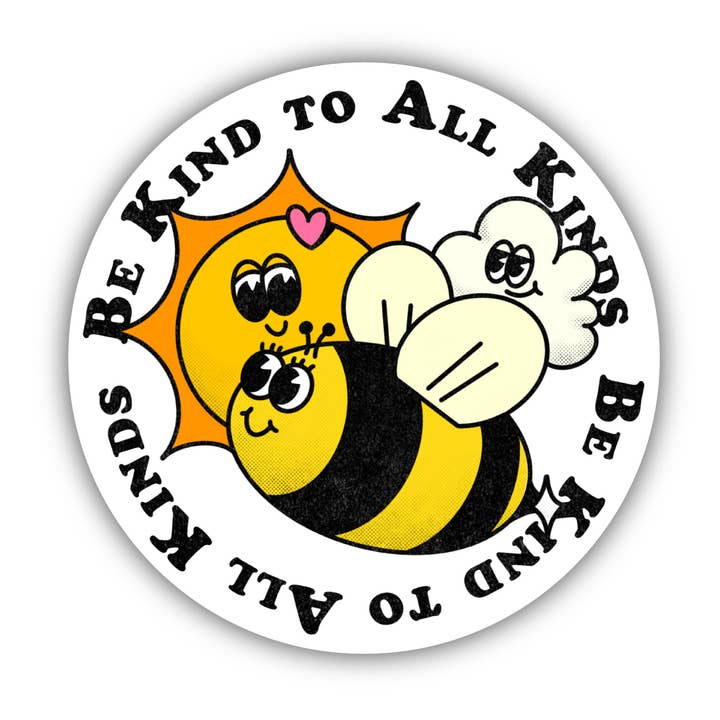 Be Kind To All Kinds Sticker for wholesale by Big Moods
