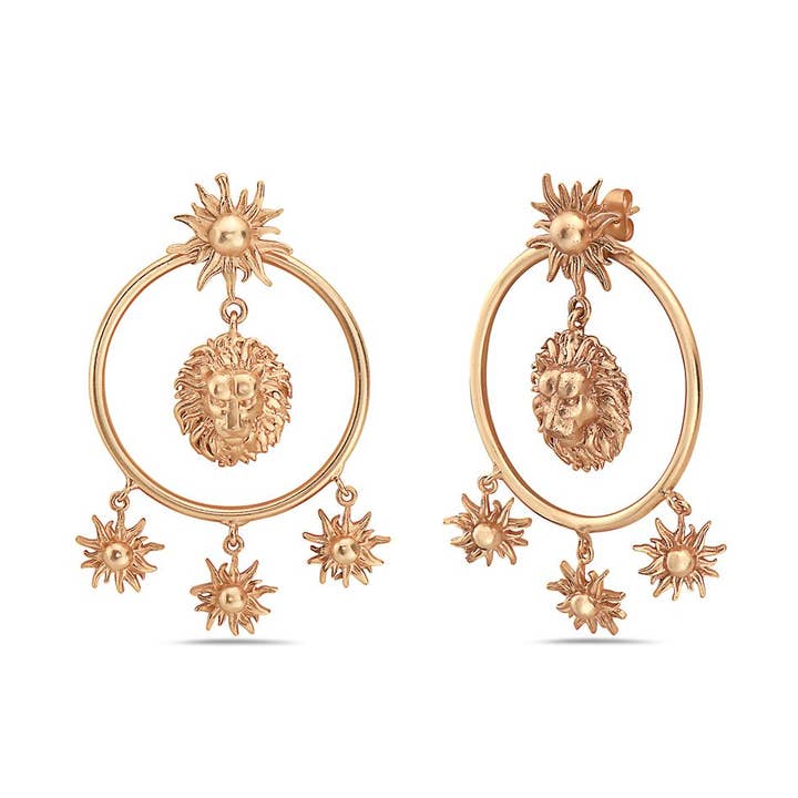 Designer Dangle Lion Earrings for wholesale by Jewelry Fiesta