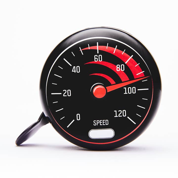 SPEEDOMETER BIKE BELL - stocking stuffer, Christmas gift for wholesale by Cute Things Seattle LLC