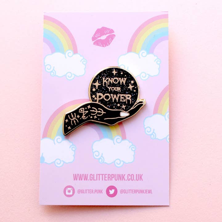 Glitter Punk - Wholesale Lapel Pin/Button - Know Your Power Enamel Pin