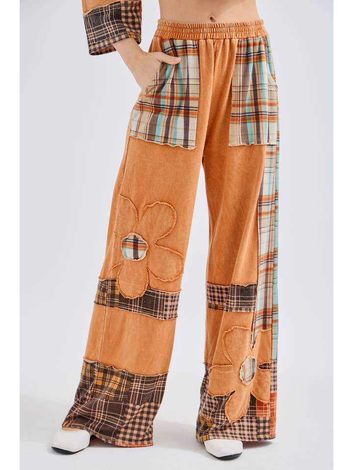 J.Her - Vente Pantalon – femme - Pantalon à carreaux délavé minéral Daisy HP673810