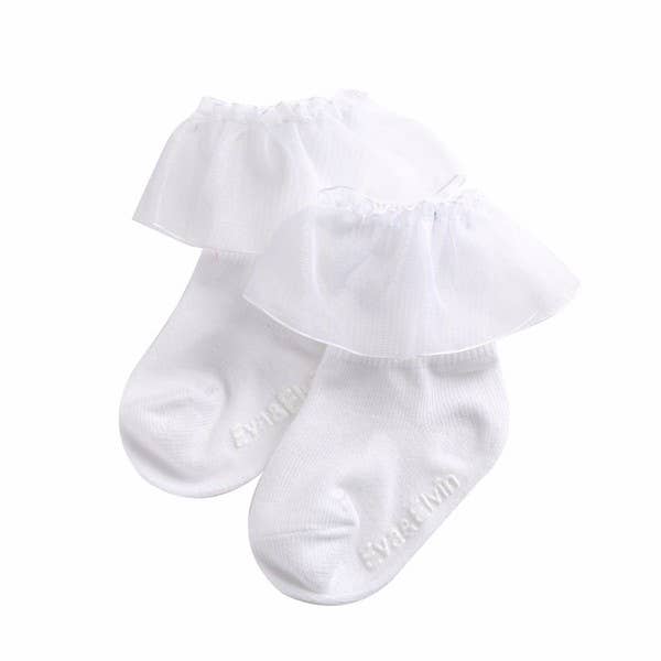 Frill Ankle Socks - Yuna White for wholesale on Faire