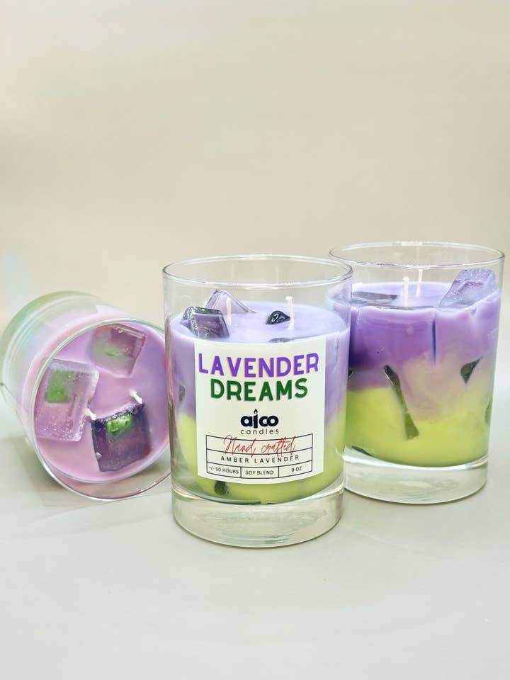 Lavender Matcha Candle for wholesale by alCo Candles