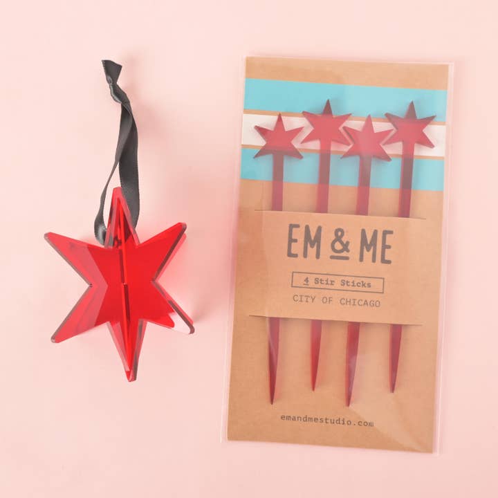 Em And Me Studio - Wholesale Ornament - Chicago Star Ornament7