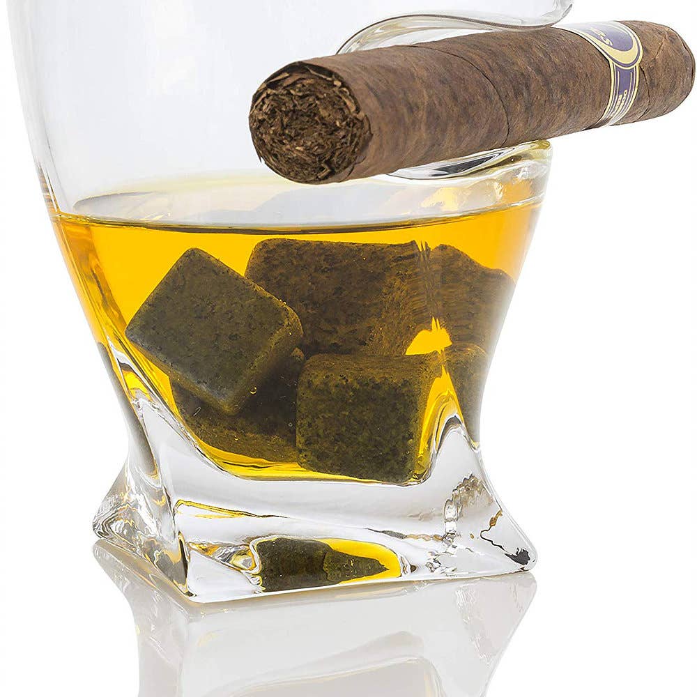 Bezrat - Wholesale Cocktail/Liquor Glass - Cigar Holder Glass, Old Fashioned Whiskey Tumbler2