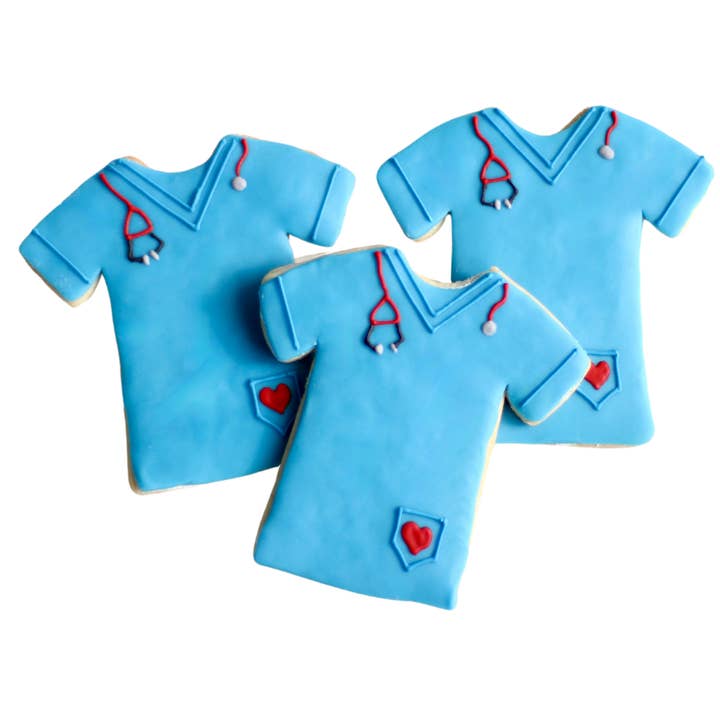 Sweet Sanctions LLC - Wholesale Cookie - Nurse Love Scrub Shirt Cookies
