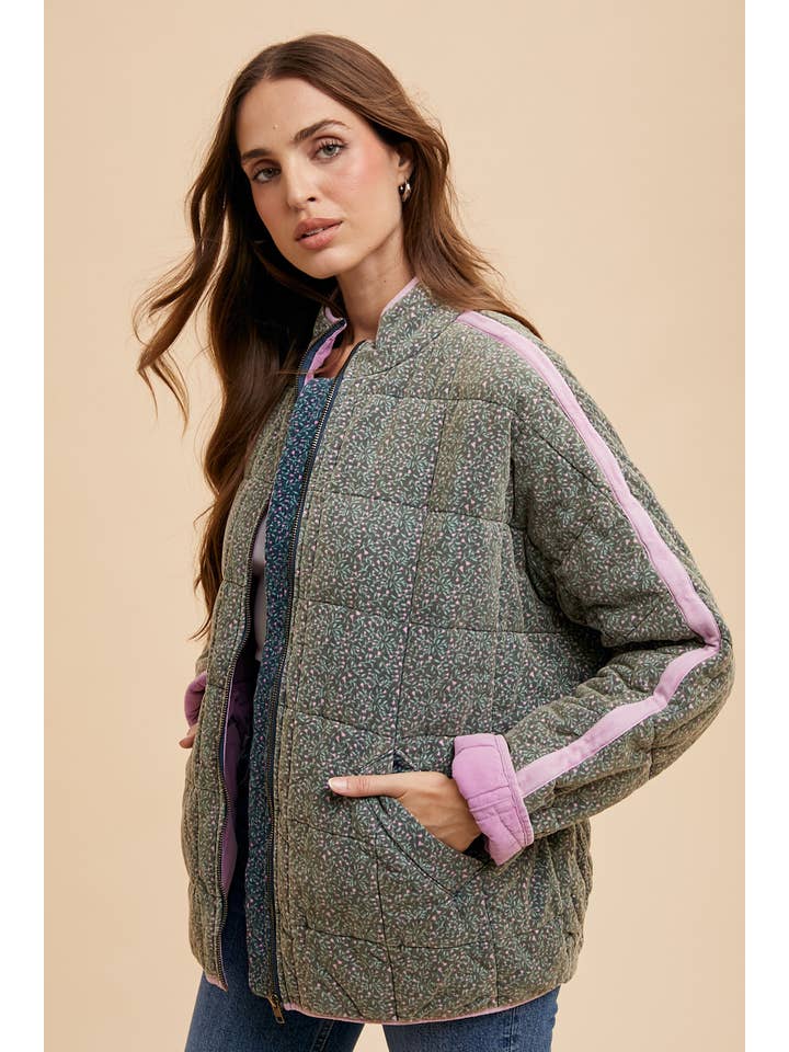 In Loom - Wholesale Puffer Jacket - Women's - QUILTED CORDUROY PUFFER JACKET