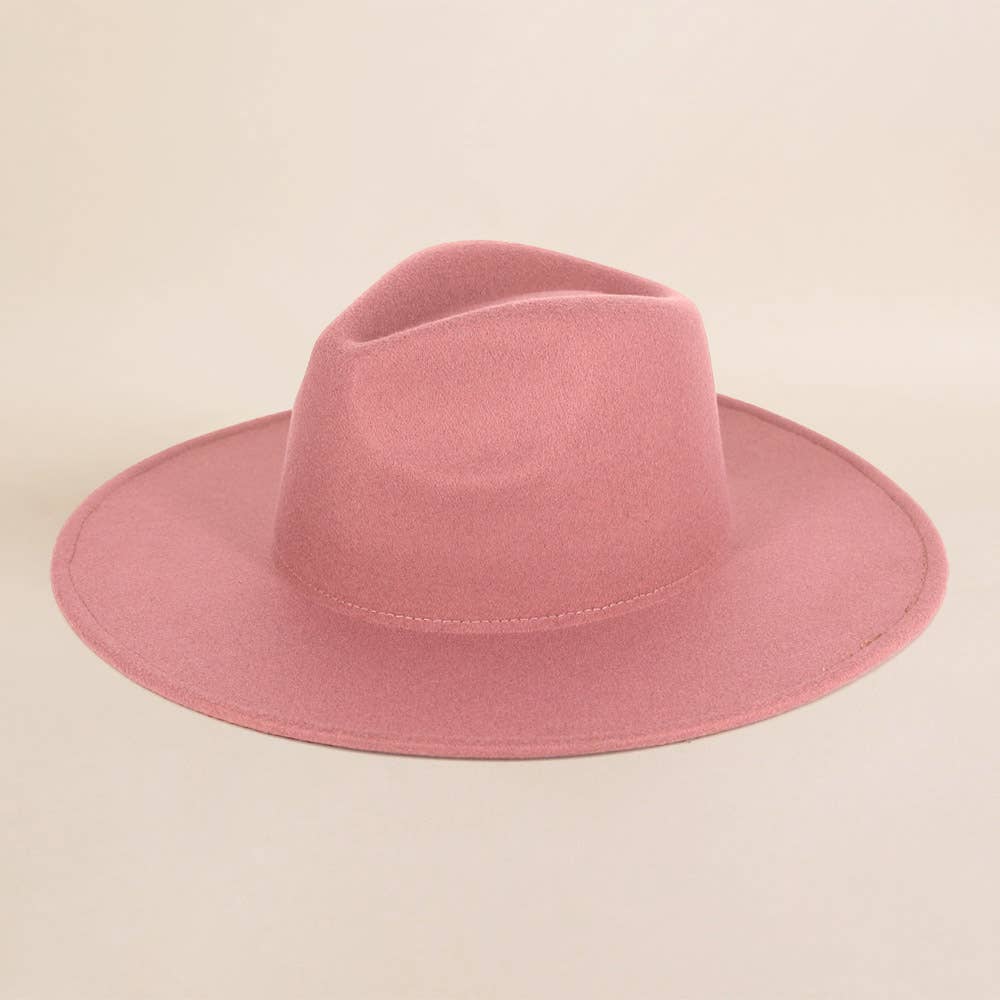 Sensibling Corp. - Vente Chapeau en feutre - femme - Chapeau Fedora à Large Bord Structuré et Solide6