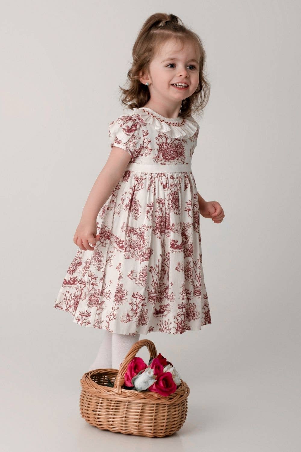 Annafie London Ltd - Venta al por mayor Vestido - Niños - Vestido Philippine con fruncido en burdeos4