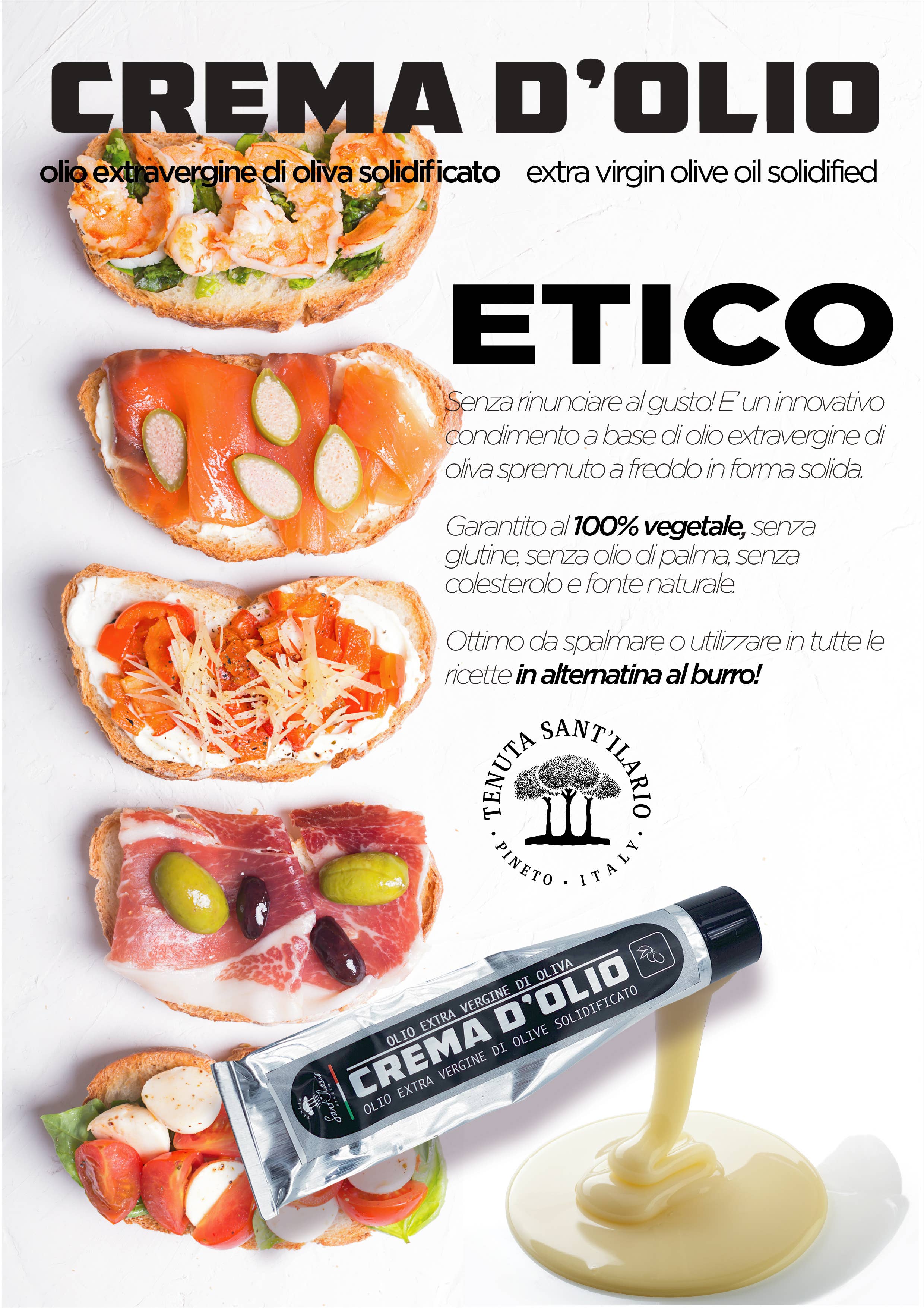 TENUTA SANT'ILARIO - Wholesale Olive Oil - MIX 5 FLAVORS Oil Cream tube 80g6