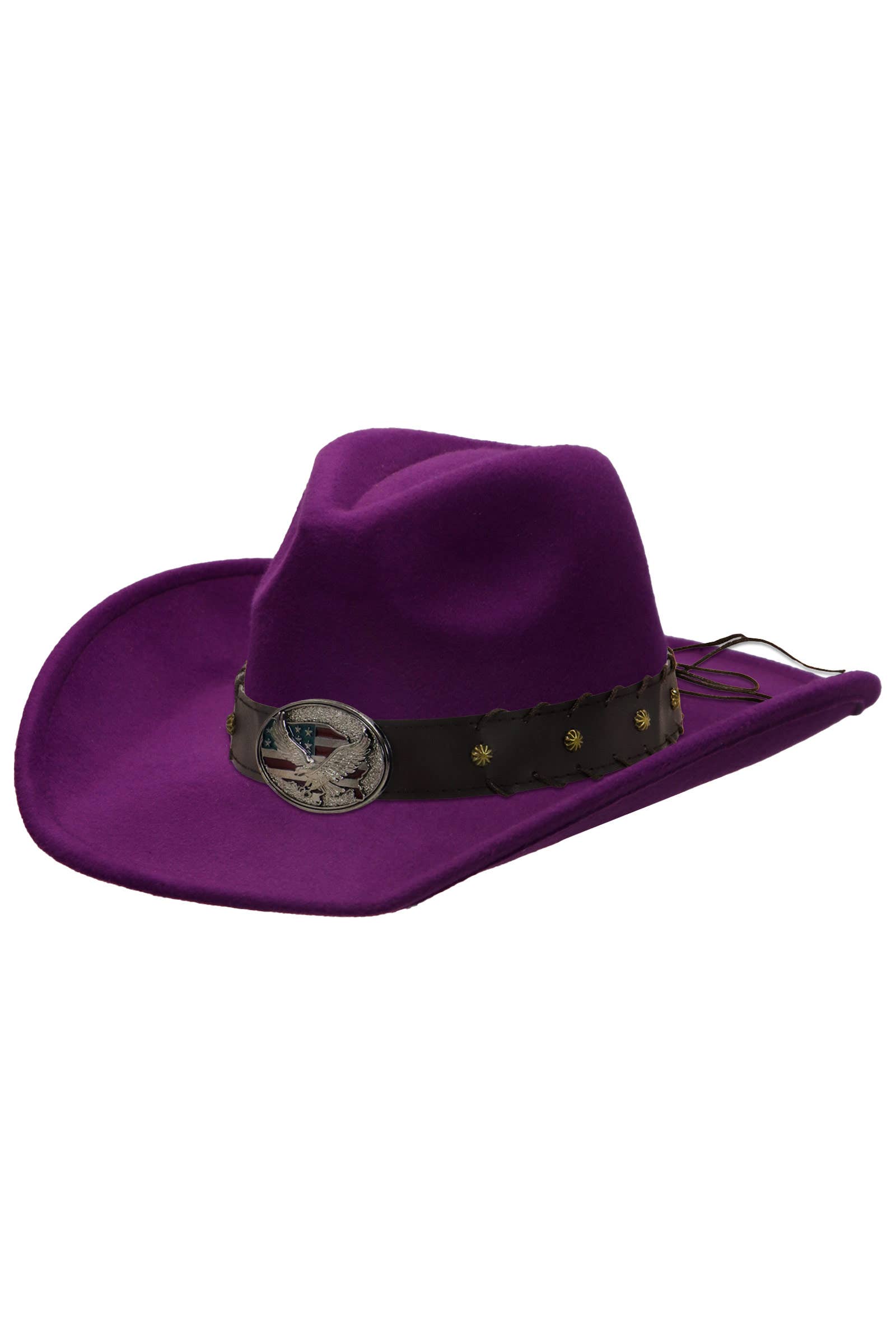 Cap Zone – wholesale Cowboy hat – Unisex – American Eagle Studded Belt Felt Cowboy Hat19