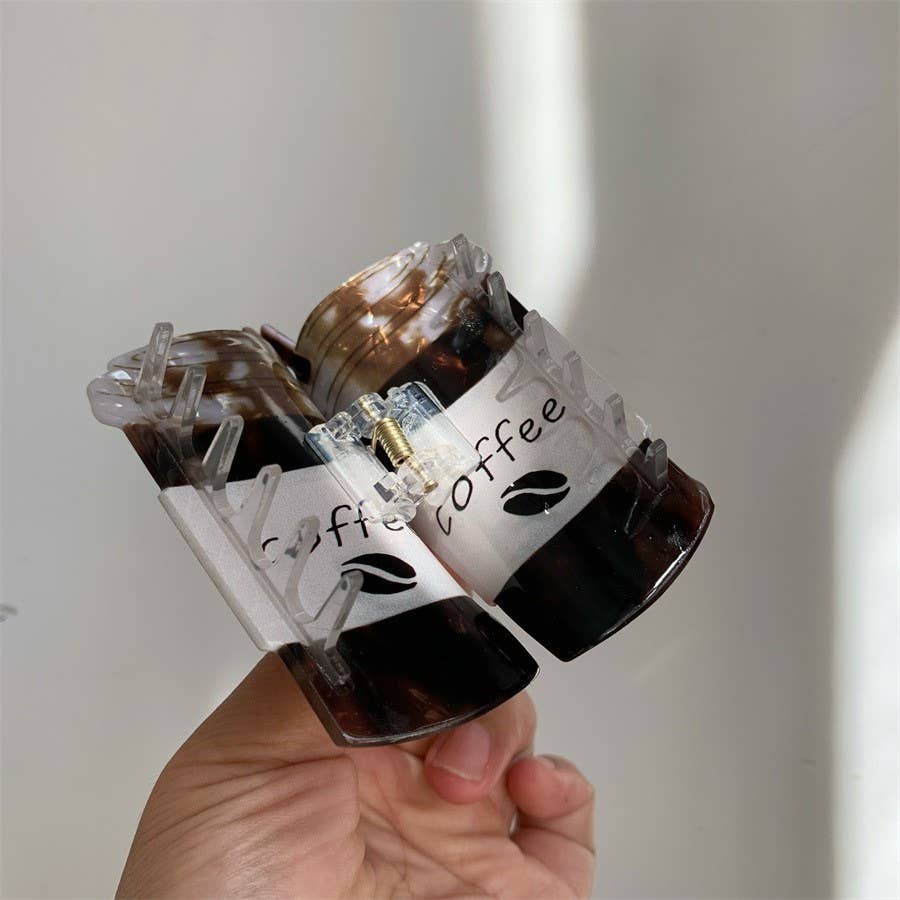Coffee Cup Hair Claw - Novelty Iced Coffee Hair Accessories for wholesale on Faire4