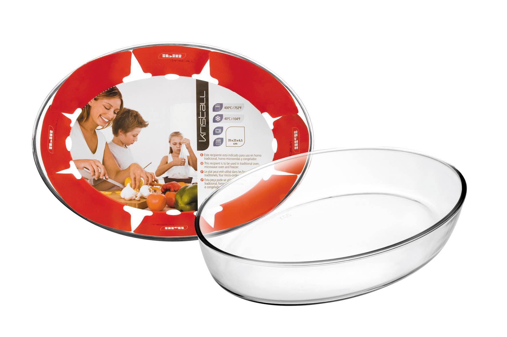 Ibili - Wholesale Serve Bowl - IBILI - Kristall oval baking dish 26x18x6 cm0