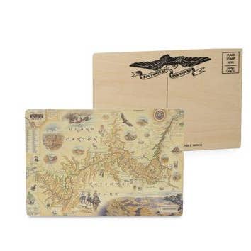 Grand-Canyon-Nationalpark-Karte aus Holz für den Großhandel von XPLORER MAPS
